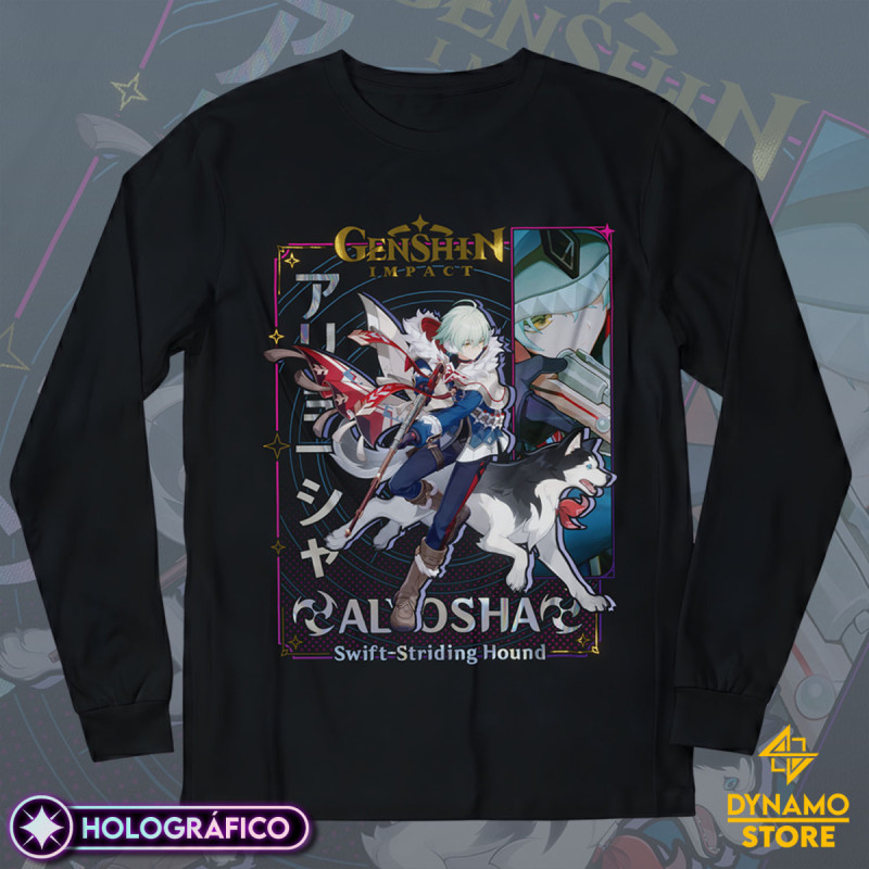 Alyosha - Genshin Impact - Polera Manga Larga Holográfica - MYTHRIL PRINT