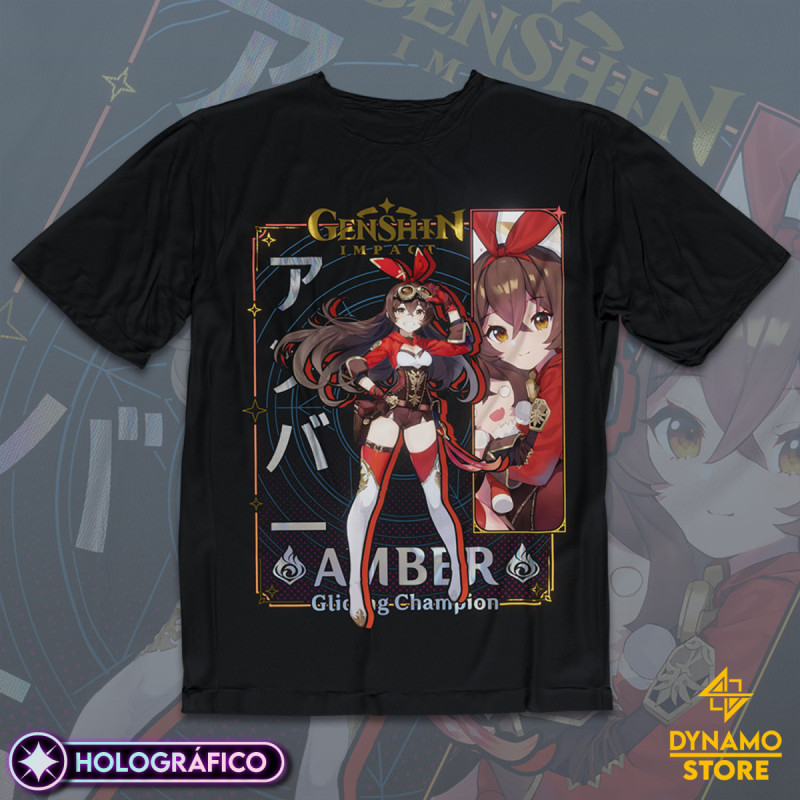 Amber - Genshin Impact - Polera Holográfica - MYTHRIL PRINT