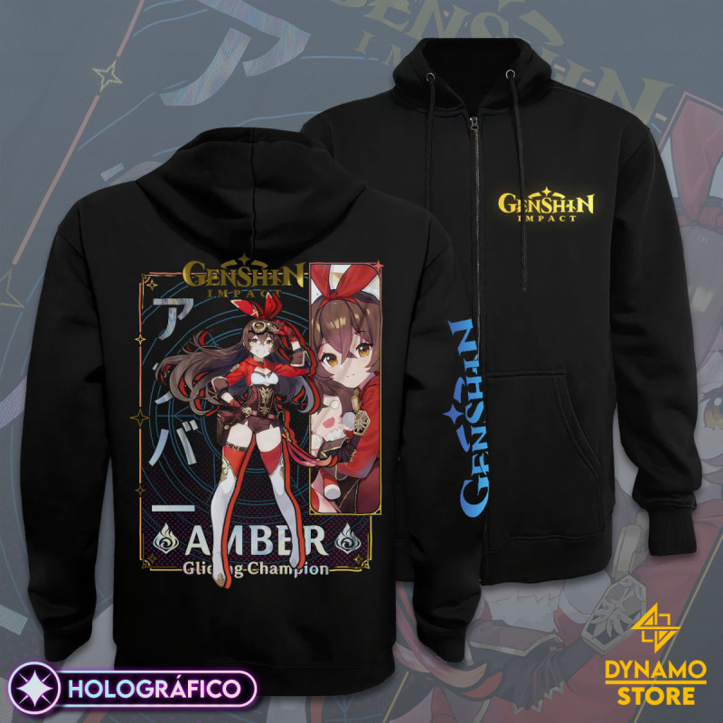 Amber - Genshin Impact - Poleron Holográfica - MYTHRIL PRINT