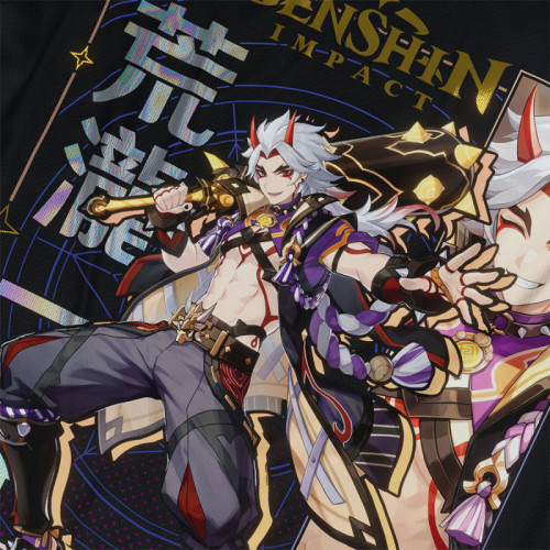 Arataki Itto - Genshin Impact - Polera Holográfica - MYTHRIL PRINT