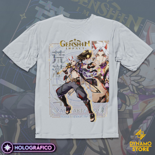 Arataki Itto - Genshin Impact - Polera Holográfica - MYTHRIL PRINT