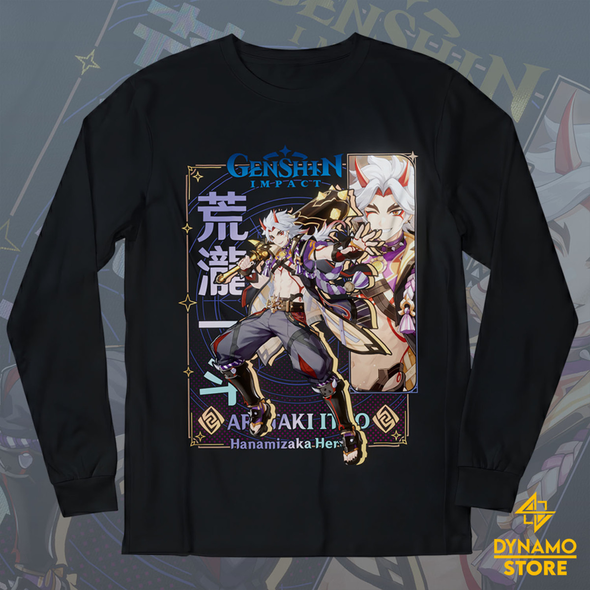 Arataki Itto - Genshin Impact - Polera Manga Larga - MYTHRIL PRINT