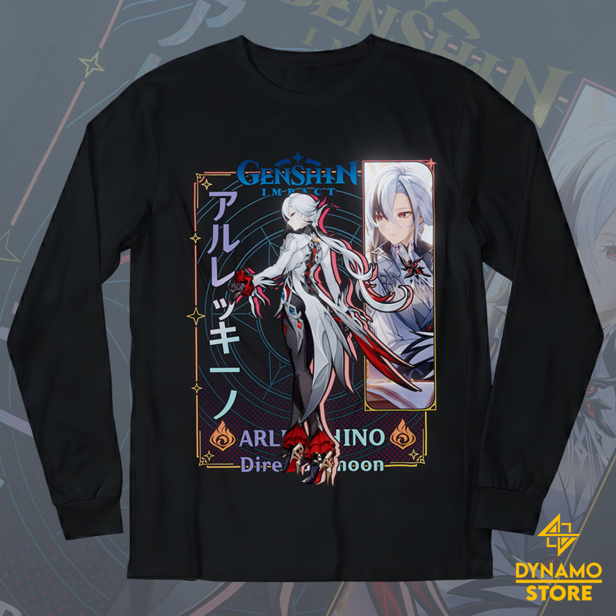 Arlecchino - Genshin Impact - Polera Manga Larga - MYTHRIL PRINT