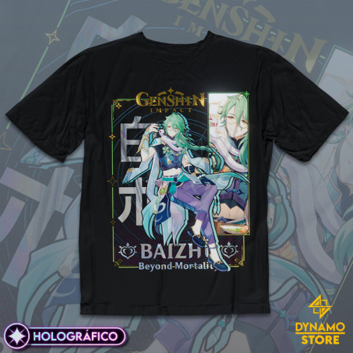Baizhu - Genshin Impact - Polera Holográfica - MYTHRIL PRINT