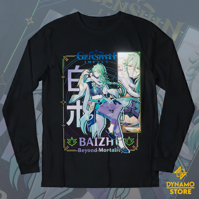 Baizhu - Genshin Impact - Polera Manga Larga - MYTHRIL PRINT
