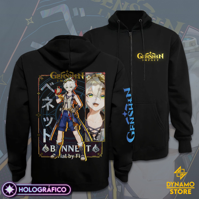 Bennett - Genshin Impact - Poleron Holográfica - MYTHRIL PRINT