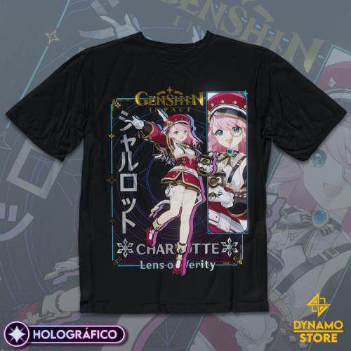 Charlotte - Genshin Impact - Polera Holográfica - MYTHRIL PRINT