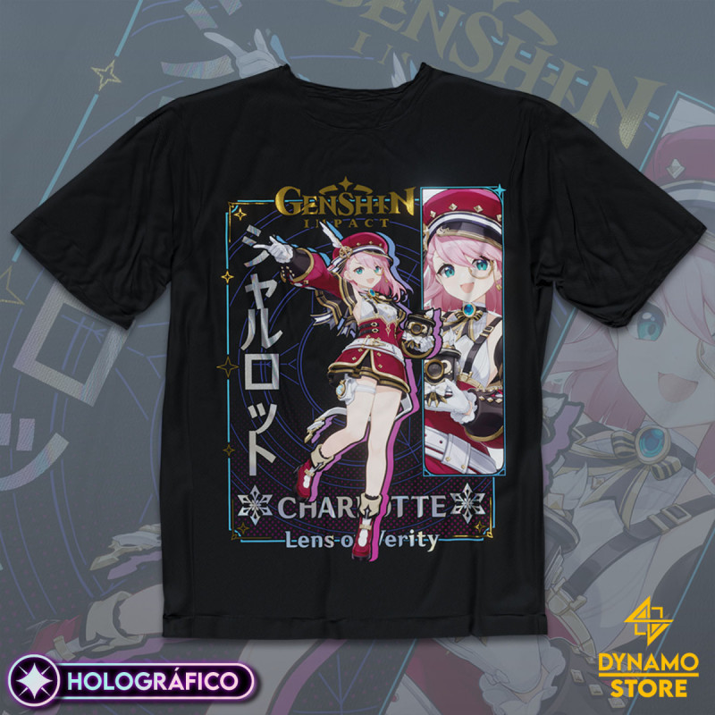 Charlotte - Genshin Impact - Polera Holográfica - MYTHRIL PRINT