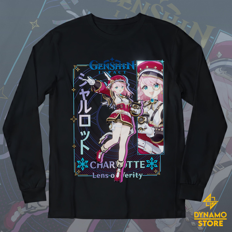 Charlotte - Genshin Impact - Polera Manga Larga - MYTHRIL PRINT