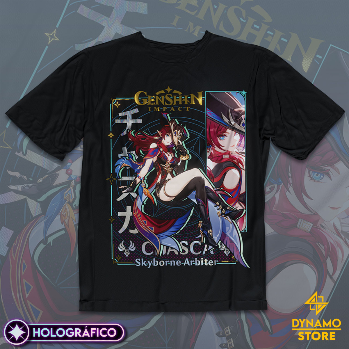 Chasca - Genshin Impact - Polera Holográfica - MYTHRIL PRINT