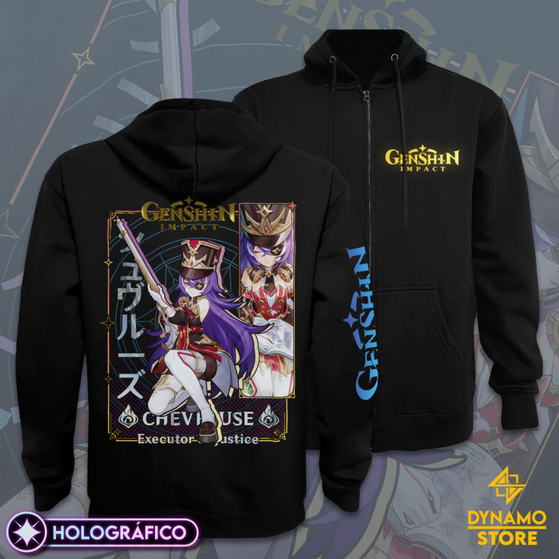 Chevreuse - Genshin Impact - Poleron Holográfica - MYTHRIL PRINT