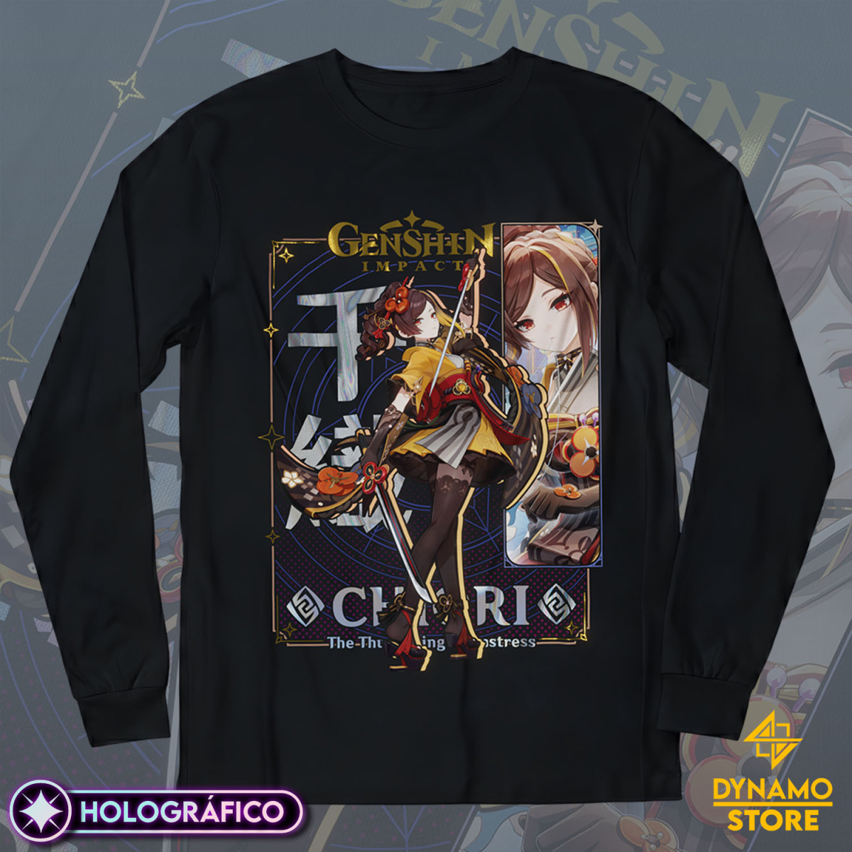 Chiori - Genshin Impact - Polera Manga Larga Holográfica - MYTHRIL PRINT