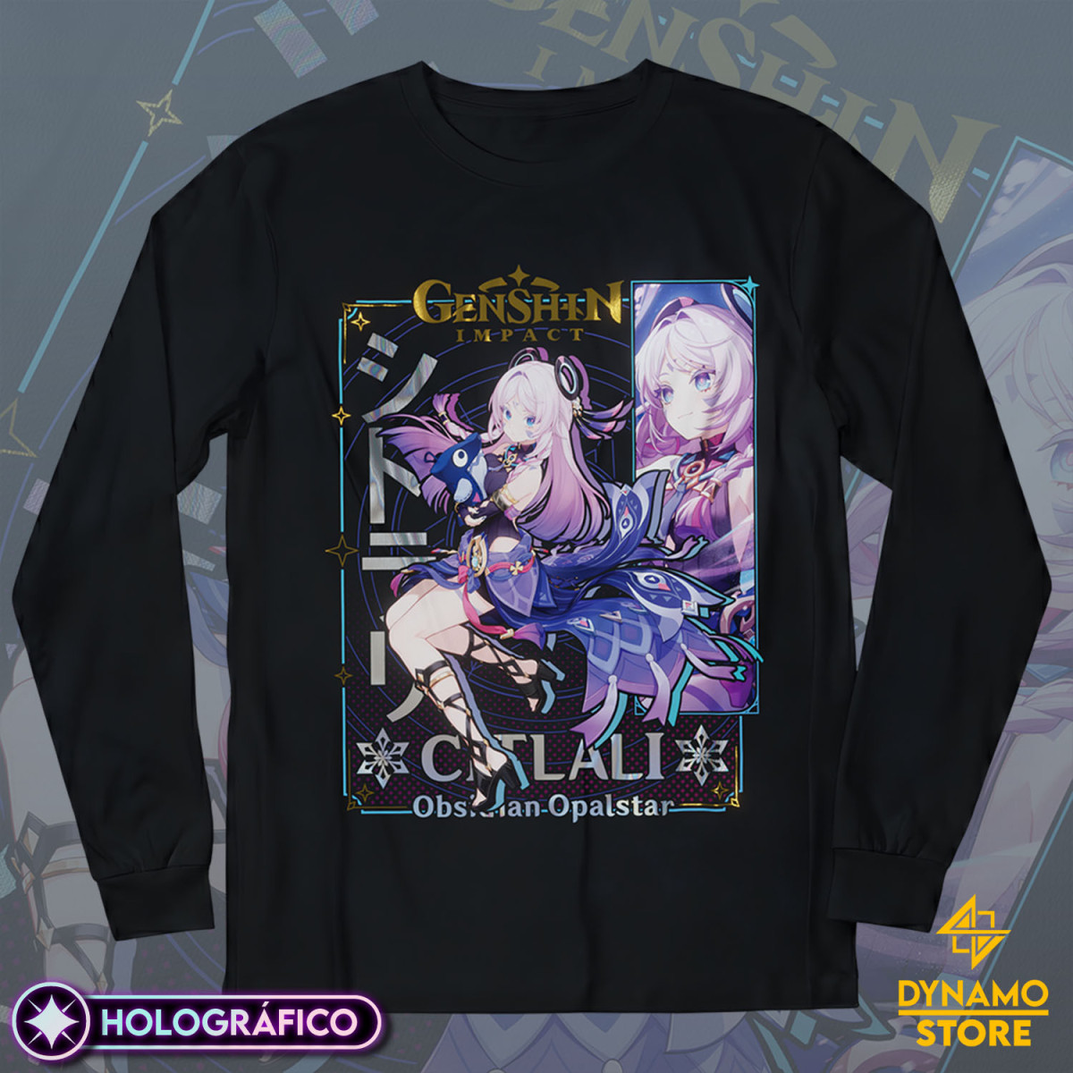 Citlali - Genshin Impact - Polera Manga Larga Holográfica - MYTHRIL PRINT