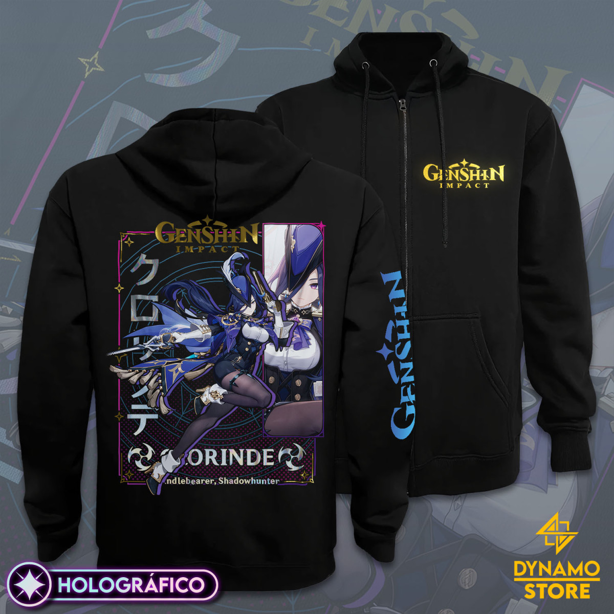 Clorinde - Genshin Impact - Poleron Holográfica - MYTHRIL PRINT