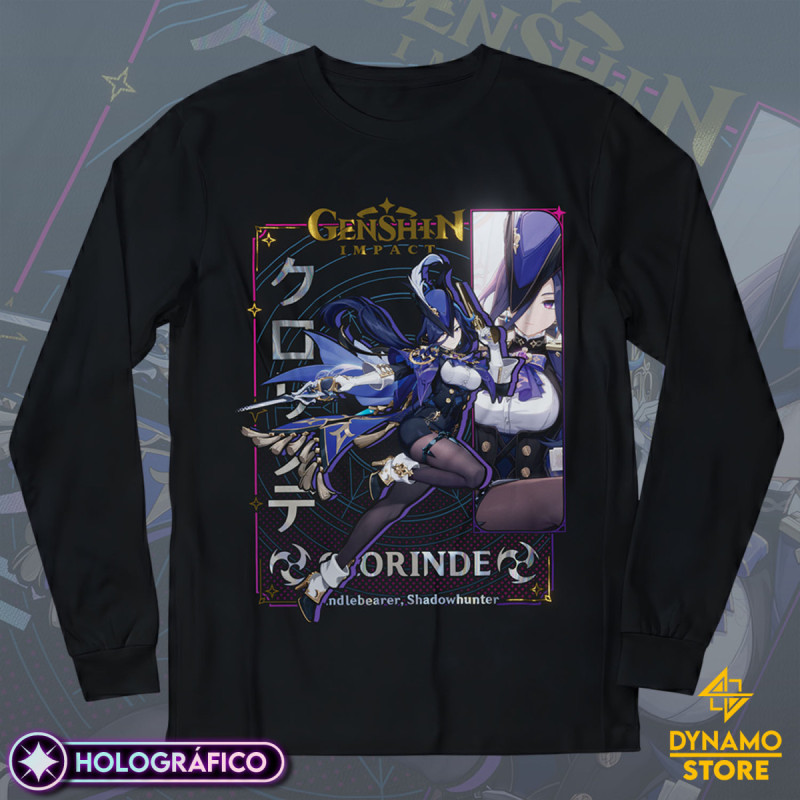 Clorinde - Genshin Impact - Polera Manga Larga Holográfica - MYTHRIL PRINT