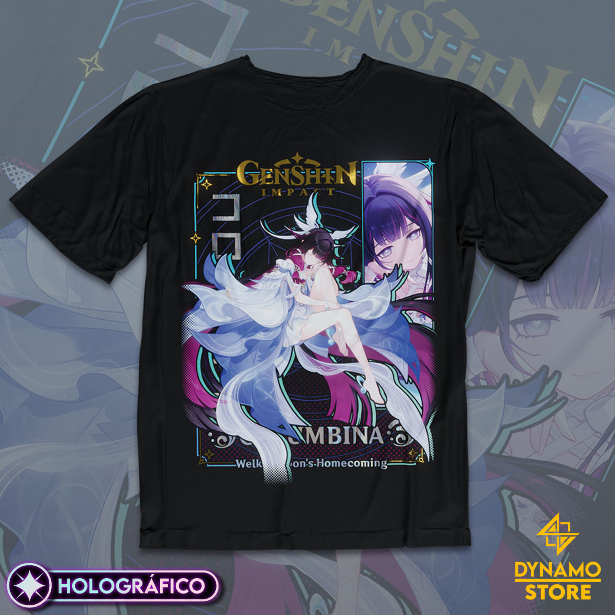 Columbina - Genshin Impact - Polera Holográfica - MYTHRIL PRINT