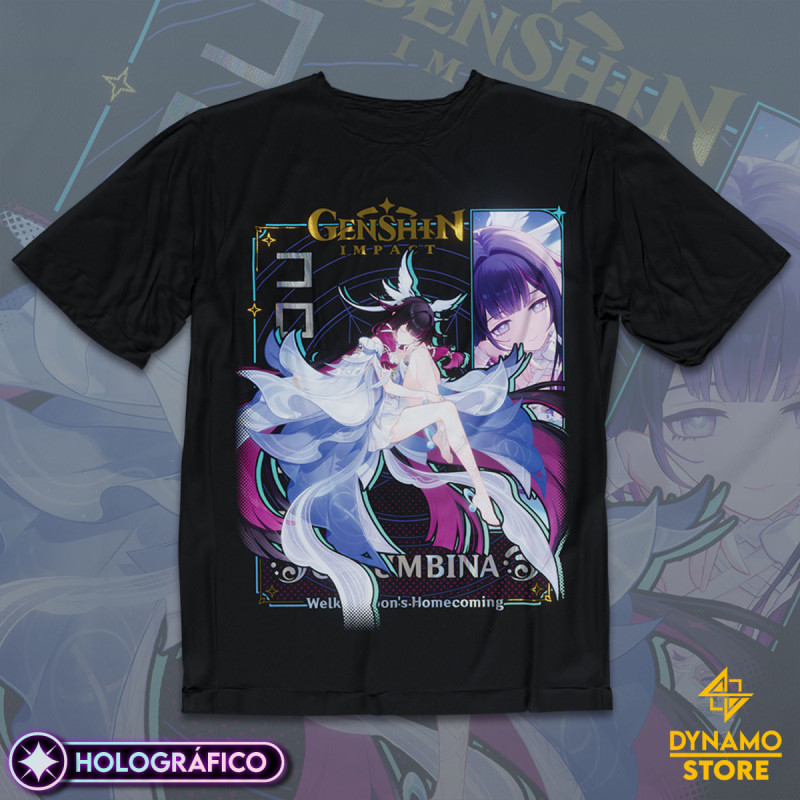 Columbina - Genshin Impact - Polera Holográfica - MYTHRIL PRINT