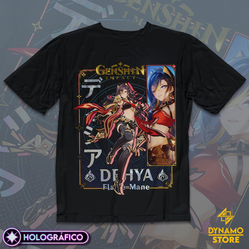 Dehya - Genshin Impact - Polera Holográfica - MYTHRIL PRINT