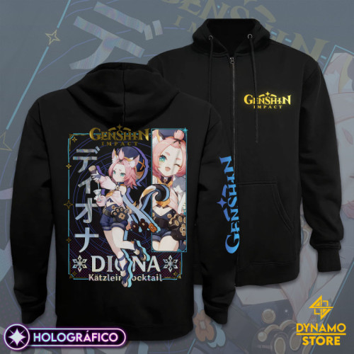 Diona - Genshin Impact - Poleron Holográfica - MYTHRIL PRINT
