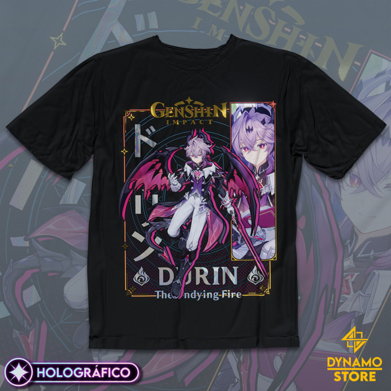 Durin - Genshin Impact - Polera Holográfica - MYTHRIL PRINT