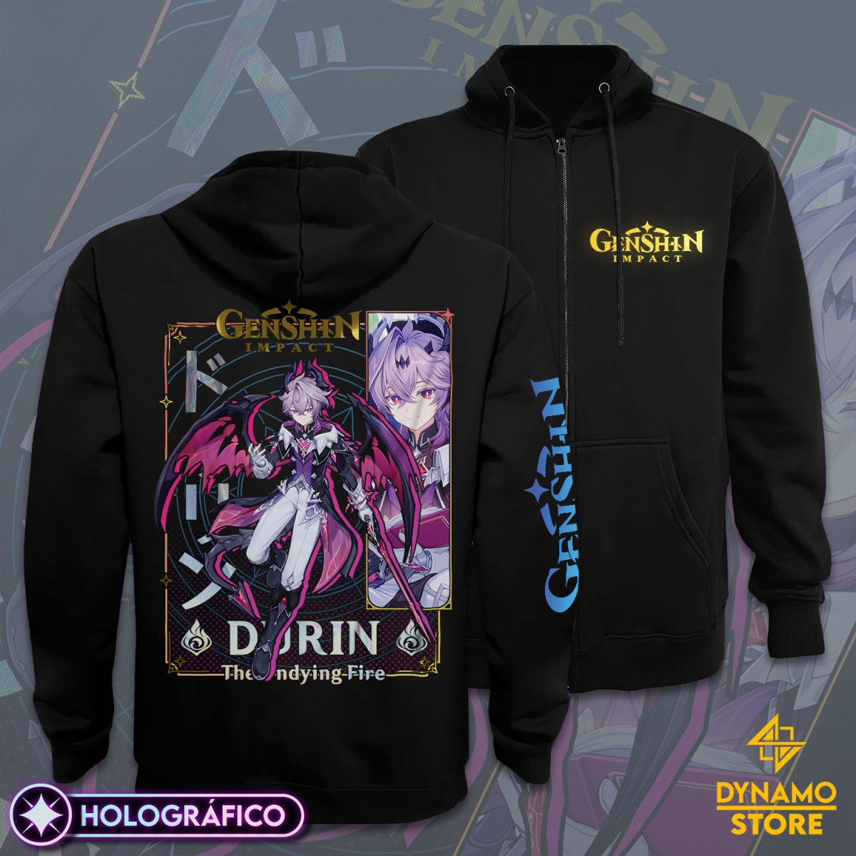 Durin - Genshin Impact - Poleron Holográfica - MYTHRIL PRINT