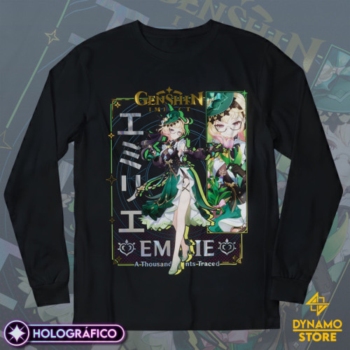 Emilie - Genshin Impact - Polera Manga Larga Holográfica - MYTHRIL PRINT