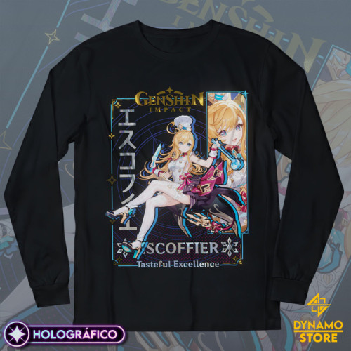 Escoffier - Genshin Impact - Polera Manga Larga Holográfica - MYTHRIL PRINT