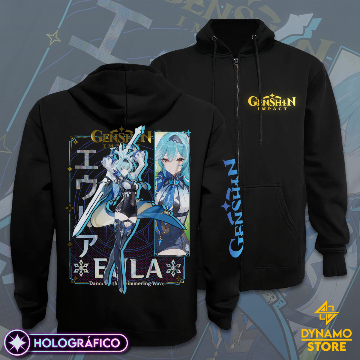 Eula - Genshin Impact - Poleron Holográfica - MYTHRIL PRINT