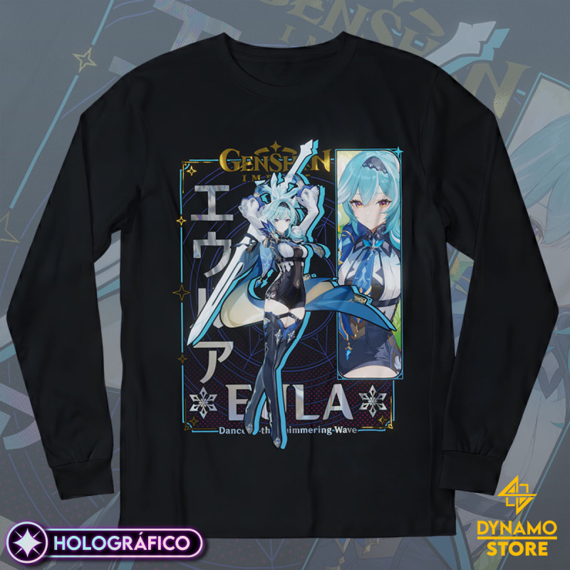Eula - Genshin Impact - Polera Manga Larga Holográfica - MYTHRIL PRINT
