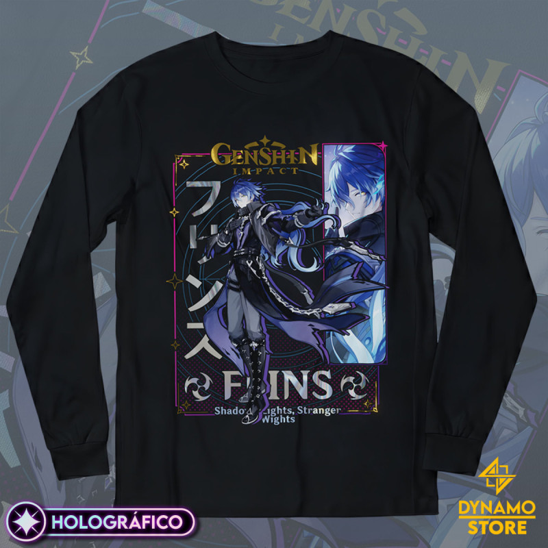 Flins - Genshin Impact - Polera Manga Larga Holográfica - MYTHRIL PRINT