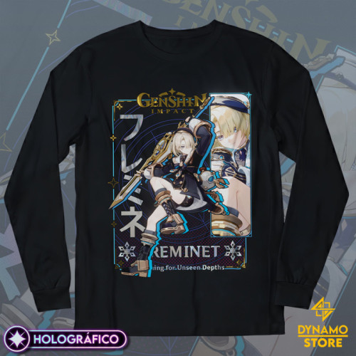 Freminet - Genshin Impact - Polera Manga Larga Holográfica - MYTHRIL PRINT
