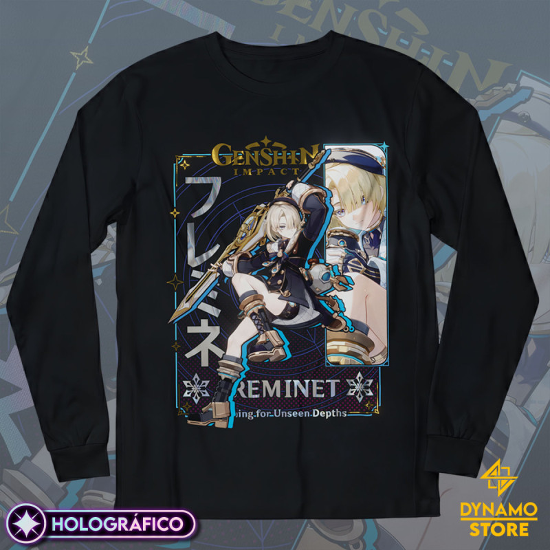 Freminet - Genshin Impact - Polera Manga Larga Holográfica - MYTHRIL PRINT