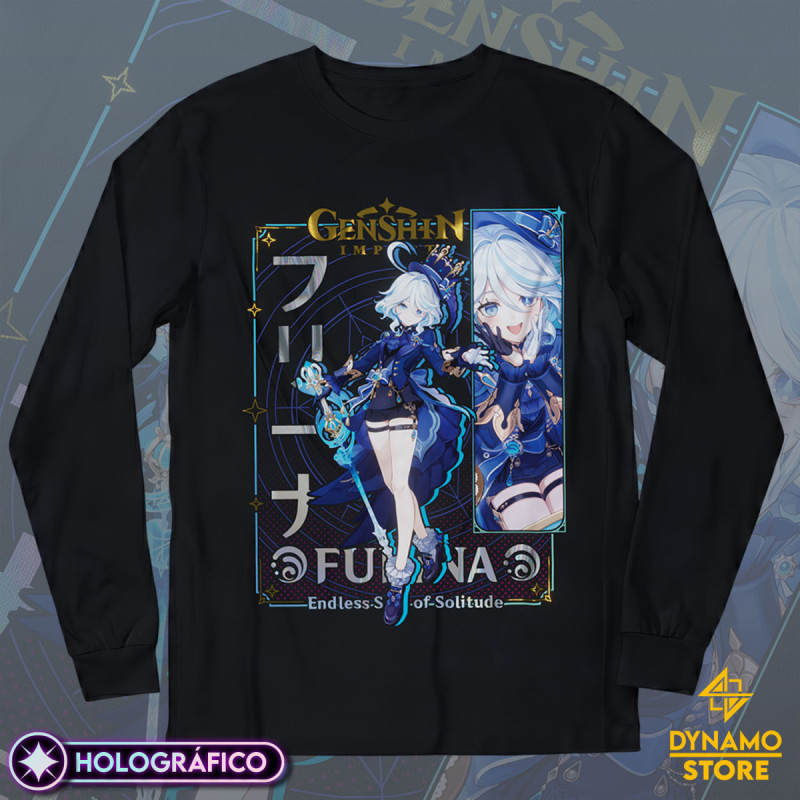 Furina - Genshin Impact - Polera Manga Larga Holográfica - MYTHRIL PRINT