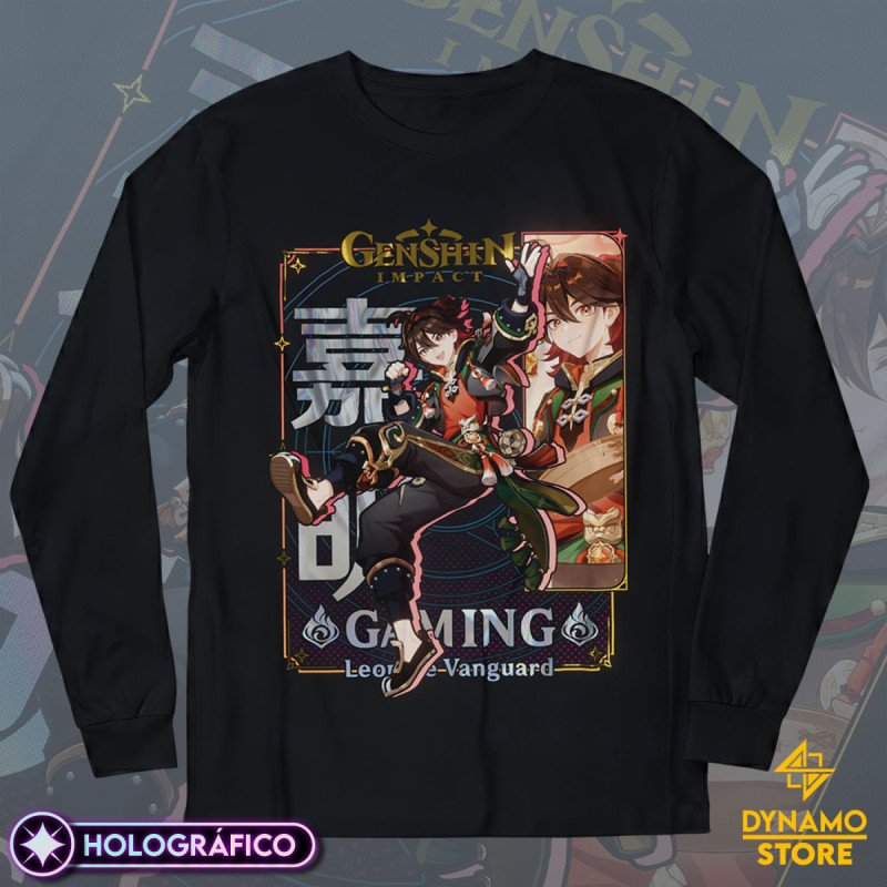 Gaming - Genshin Impact - Polera Manga Larga Holográfica - MYTHRIL PRINT