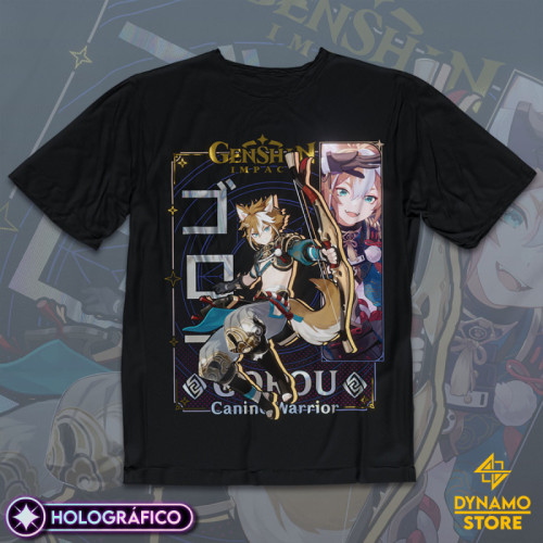 Gorou - Genshin Impact - Polera Holográfica - MYTHRIL PRINT
