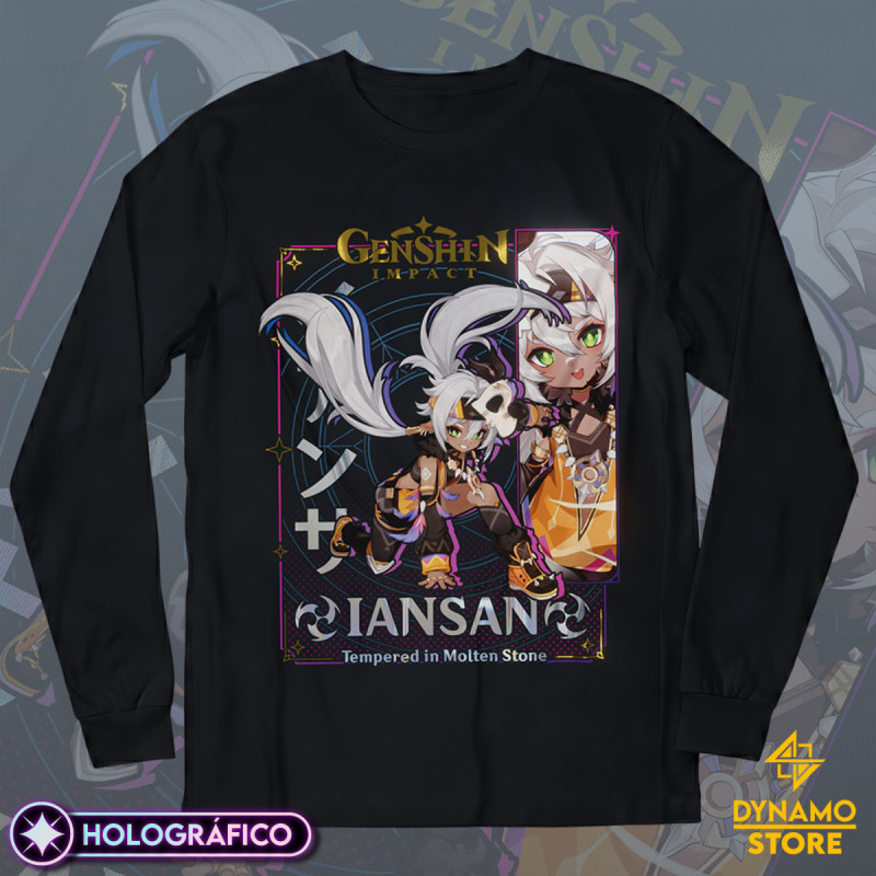 Iansan - Genshin Impact - Polera Manga Larga Holográfica - MYTHRIL PRINT