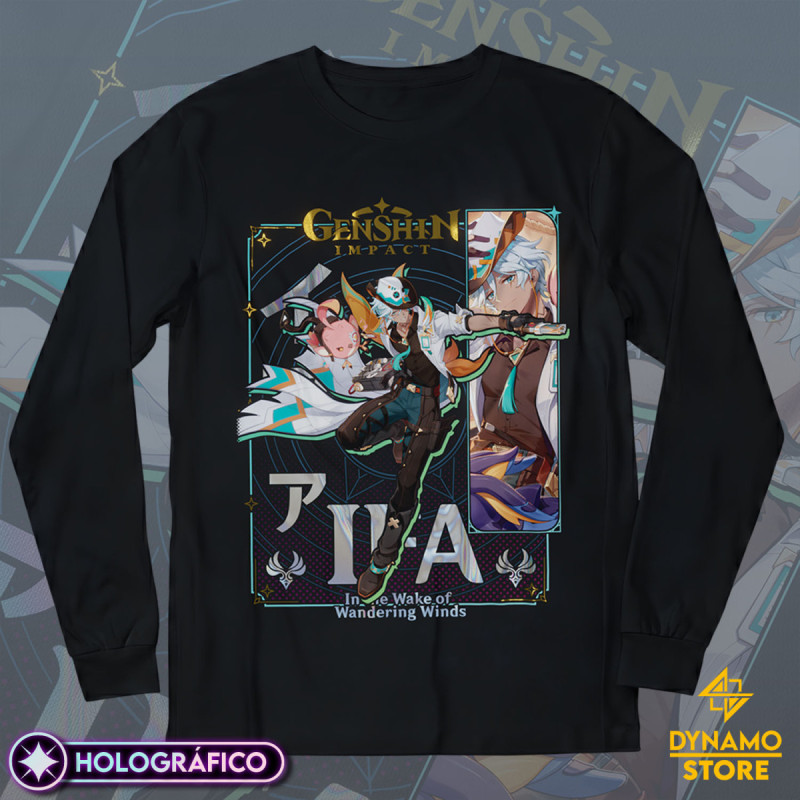 Ifa - Genshin Impact - Polera Manga Larga Holográfica - MYTHRIL PRINT