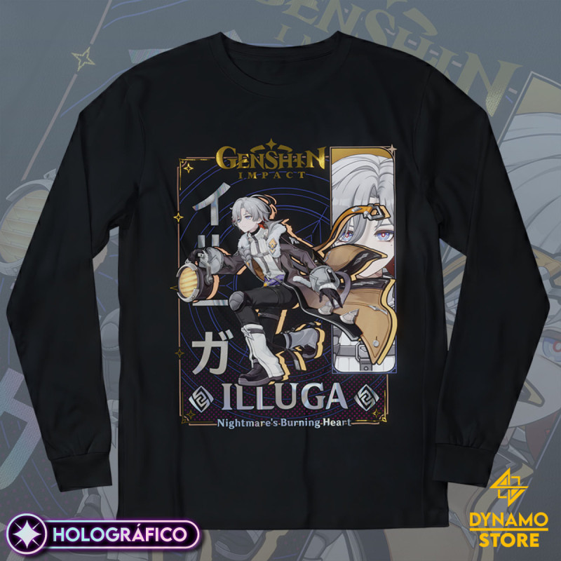 Illuga - Genshin Impact - Polera Manga Larga Holográfica - MYTHRIL PRINT