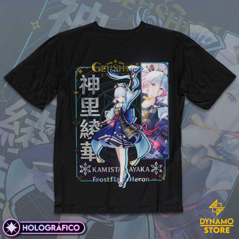 Kamisato Ayaka - Genshin Impact - Polera Holográfica - MYTHRIL PRINT