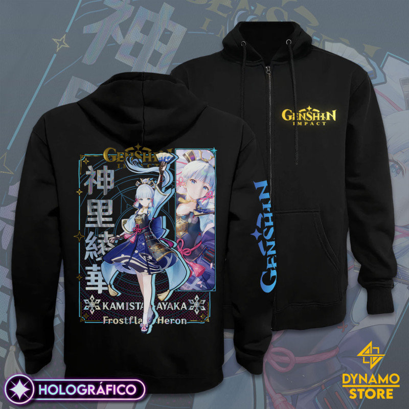 Kamisato Ayaka - Genshin Impact - Poleron Holográfica - MYTHRIL PRINT