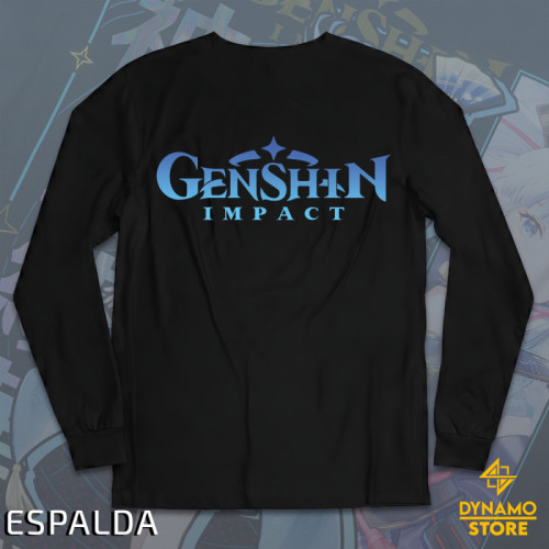 Kamisato Ayaka - Genshin Impact - Polera Manga Larga Holográfica - MYTHRIL PRINT