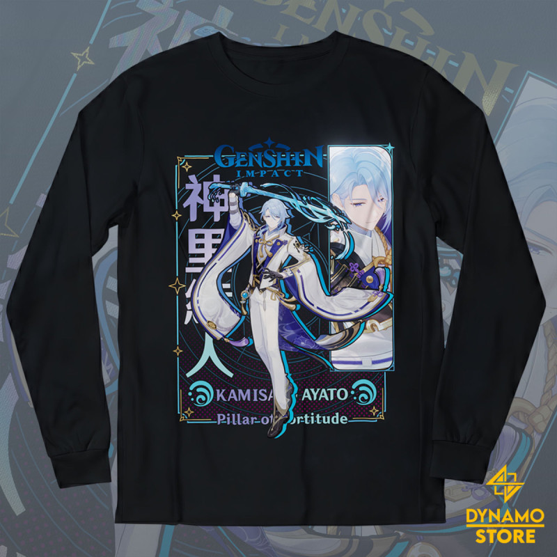 Kamisato Ayato - Genshin Impact - Polera Manga Larga - MYTHRIL PRINT