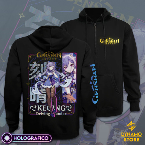 Keqing - Genshin Impact - Poleron Holográfica - MYTHRIL PRINT