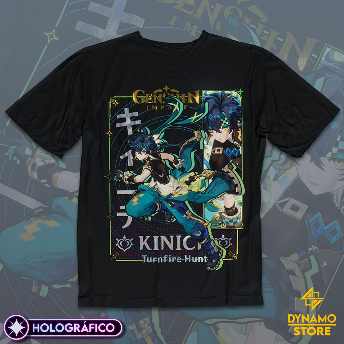 Kinich - Genshin Impact - Polera Holográfica - MYTHRIL PRINT
