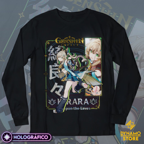 Kirara - Genshin Impact - Polera Manga Larga Holográfica - MYTHRIL PRINT