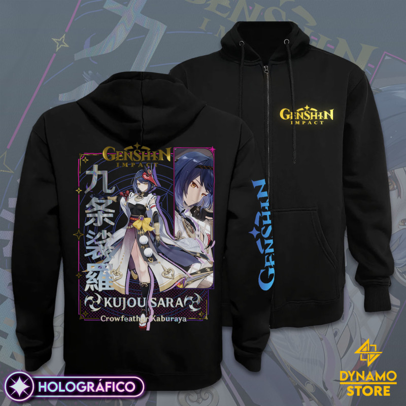 Kujou-Sara - Genshin Impact - Poleron Holográfica - MYTHRIL PRINT