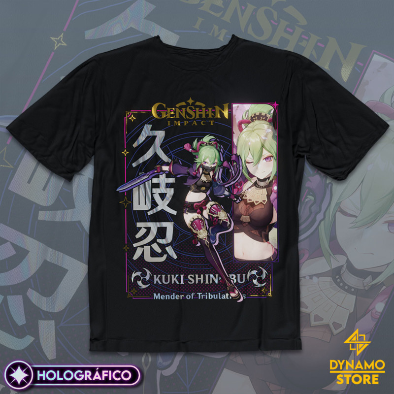 Kuki-Shinobi - Genshin Impact - Polera Holográfica - MYTHRIL PRINT