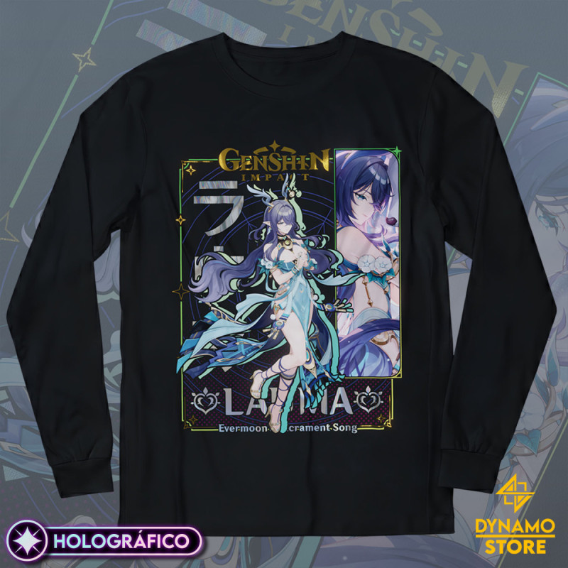 Lauma - Genshin Impact - Polera Manga Larga Holográfica - MYTHRIL PRINT