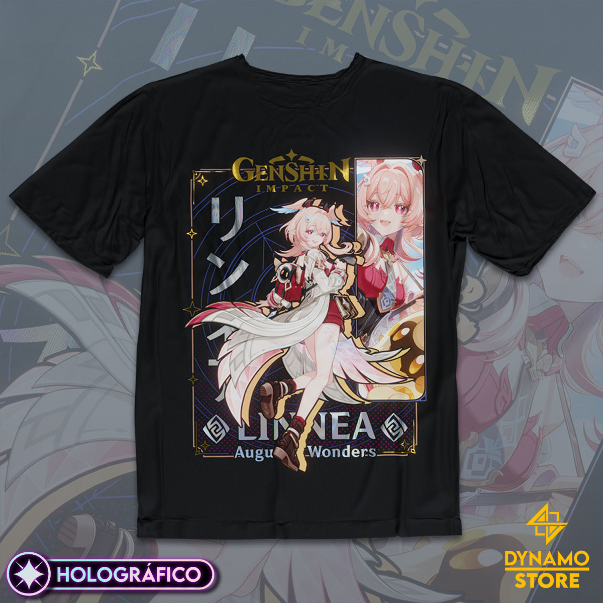 Linnea - Genshin Impact - Polera Holográfica - MYTHRIL PRINT