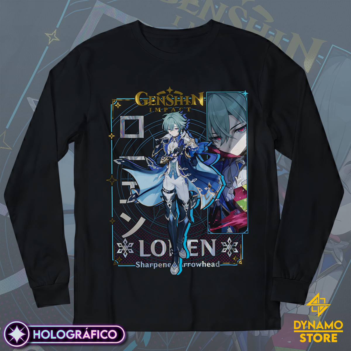 Lohen - Genshin Impact - Polera Manga Larga Holográfica - MYTHRIL PRINT